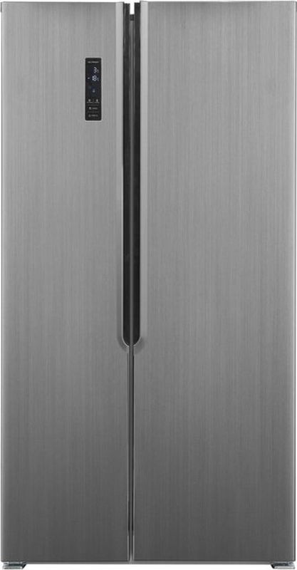Exquisit Side by Side Kühlschrank SBS135-040F in Silver, Edelstahl-Optik, freistehend - Bild 2