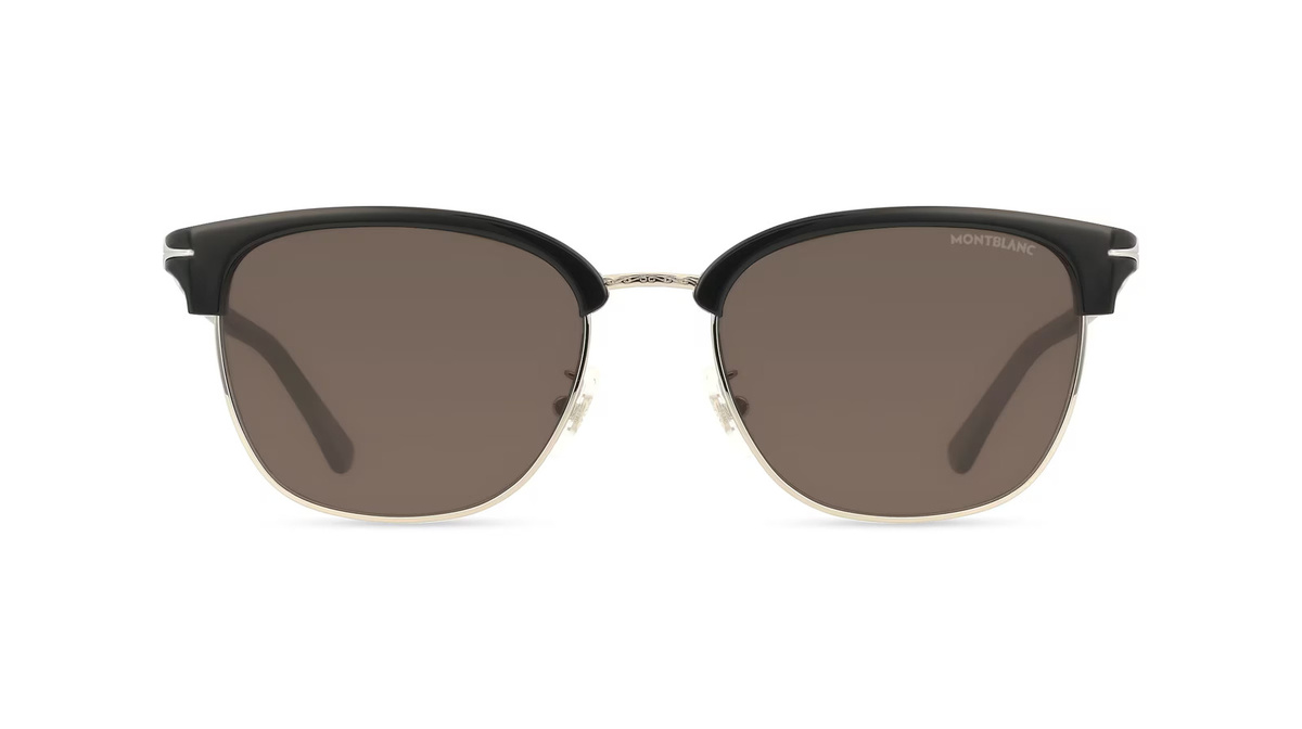 Montblanc MB0439SA Sonnenbrille, Vollrand, Eckig, Metall, Herren, Silber - Bild 1