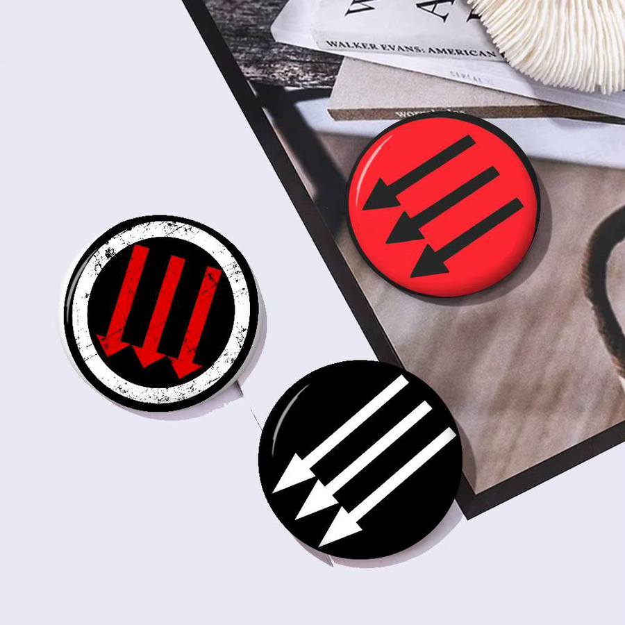Kayou Antifa Anti-Faschistische Anstecknadeln aus Metall in Multicolour, runde Button-Pins mit abstrakten Motiven für dich - Bild 5