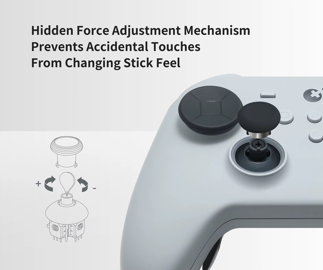 GuliKit TT MAX Wireless Game Controller in Blau mit verstellbaren TMR-Joysticks und Anti-Drift-Technologie für Nintendo Switch, PC, Android und iOS - Bild 3