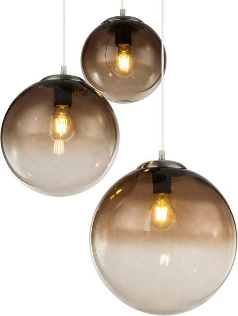 Globo Pendelleuchte Varus Chrom mit Rauchglas, H x B x T: 120 x 40 x 51 cm - Bild 1