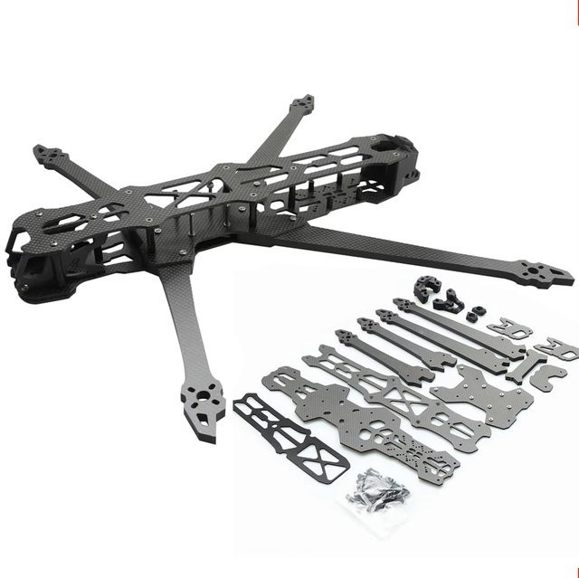 U-Angel-1988 FPV Drohnen-Rahmen GK-15 V3 aus Carbon-Faser in Schwarz mit 680mm Radstand - Bild 1