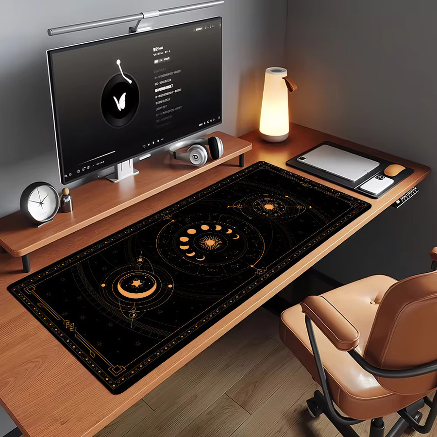 Art C Celestial Oracle Mauspad in Schwarz, rutschfeste Gamer-Computermatte für Schreibtisch und Laptop - Bild 2