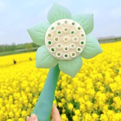 Binchi Sonnenblumen Seifenblasenmaschine, elektrischer Seifenblasenstab, grün, ab 3 Jahre - Bild 1
