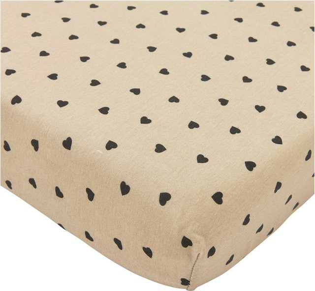 Meyco Baby Jersey-Spannbetttuch aus Baumwolle, Beige, B/T: 50 x 90 cm - Bild 1