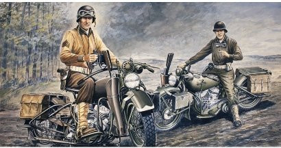 Italeri U.S. Motorräder WWII, Fahrzeuge, Bunt / Mehrfarbig - Bild 1