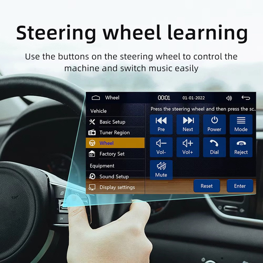 NAVIFANS Carplay Android Auto Multimedia Auto MP5 Player mit 4,1 Zoll HD Touchscreen, Bluetooth, USB und FM in Schwarz - Bild 4