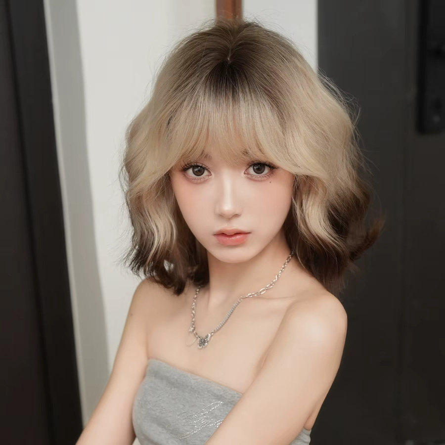 7JHH WIGS Wasserwellen-Perücke Schwarz Ombre Blond, Damen, Synthetisch - Bild 3