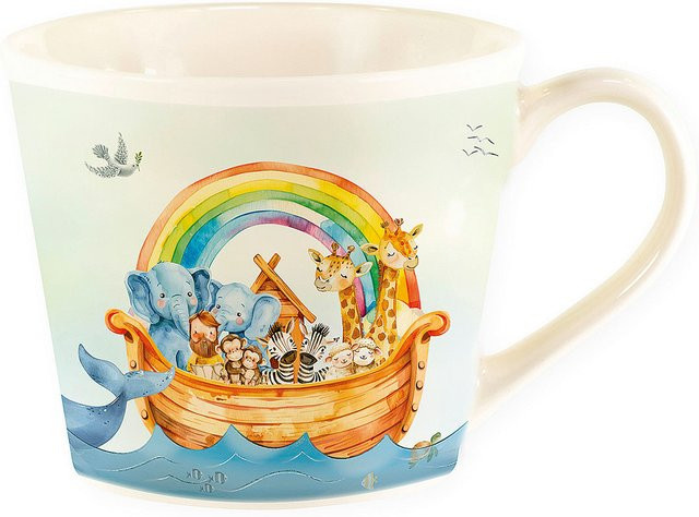 Kindertasse Arche Noah aus Porzellan von Verlag Hintermann, Mehrfarbig, 9 cm Höhe - Bild 1