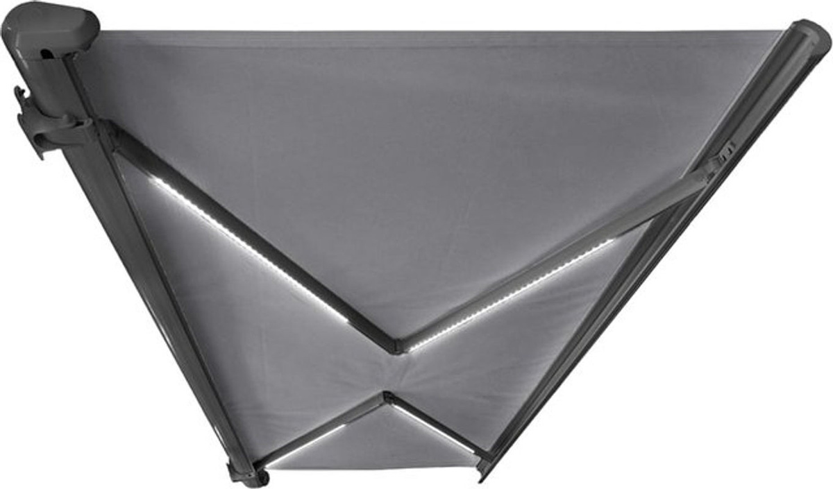 HOME DELUXE LED Vollkassettenmarkise ELOS elektrisch in Anthrazit B: 585 cm, T: 300 cm - Bild 1