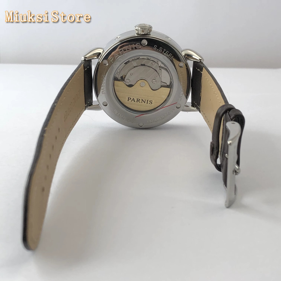 Parnis Armbanduhr Automatik, Edelstahl, 42 mm, GMT, Datum, Herren - Bild 5