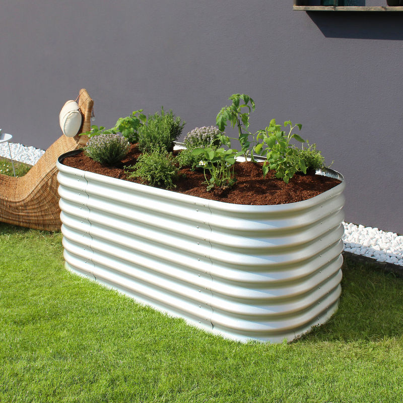 Vitavia Hochbeet Terra 630 aus Zincalume Stahlblech in Silber, B/H/L: 82,1 x 63 x 162,1 cm - Bild 2