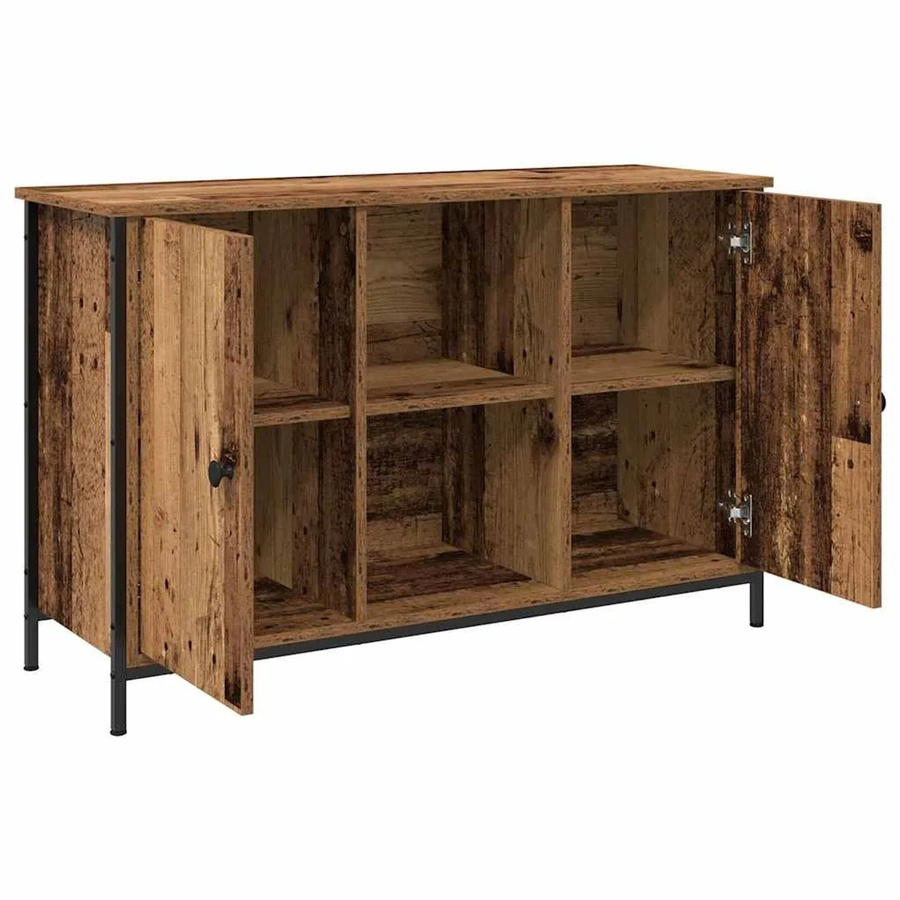 vidaXL TV-Schrank modern in Braun aus Holzwerkstoff und Stahl, B/T/H: 101 x 35 x 65 cm - Bild 2