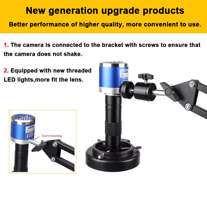 YIZHAN Digitalmikroskop mit 1-150X Zoom, HD 4K 48MP 1080P Industriekamera für Elektronik mit USB-C und HDMI Anschluss - Bild 2