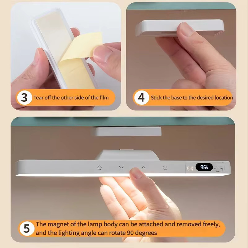 Heinast Touch-Tischlampe in Weiß mit magnetischer Funktion, dimmbar und wiederaufladbar mit 2500-mAh-Akku - Bild 3
