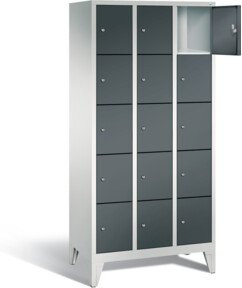 C + P Möbelsysteme Garderobenschrank Classic in Anthrazitgrau und Lichtgrau, H: 185 cm, B: 90 cm, T: 50 cm - Bild 1
