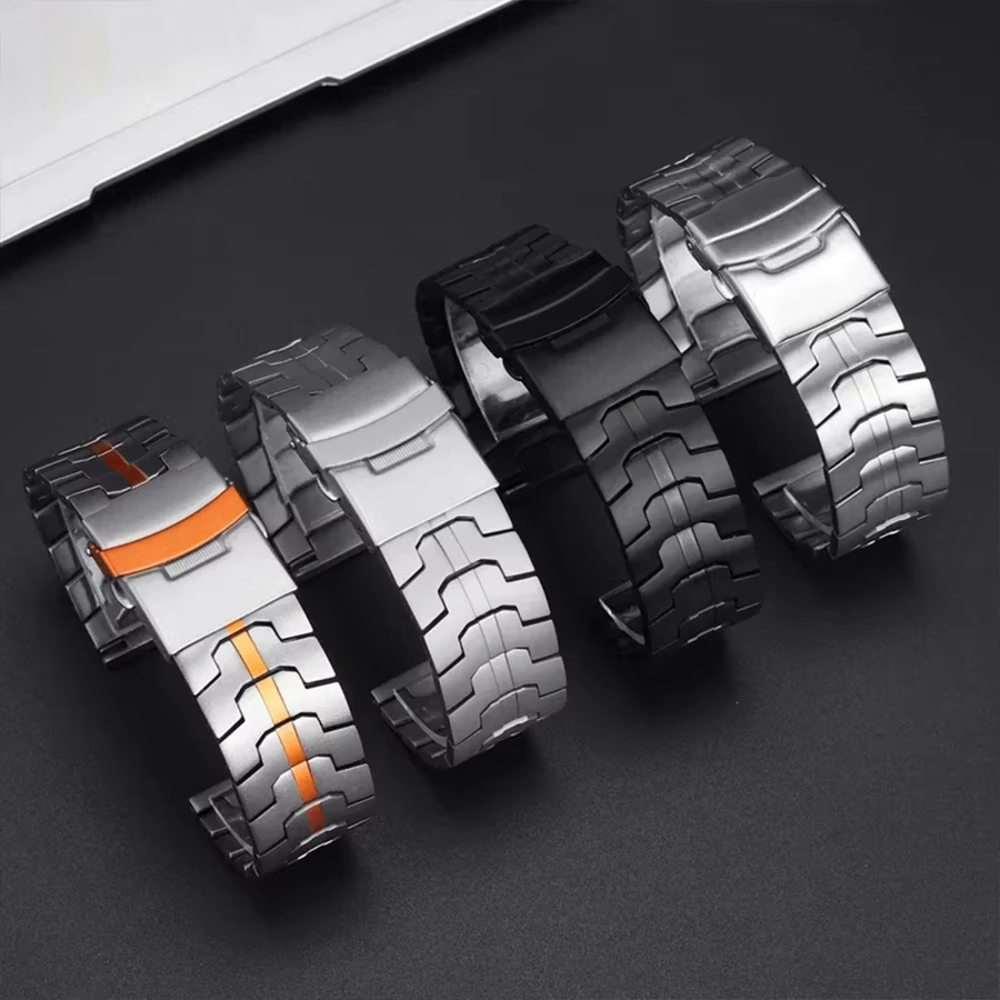 Uhrenarmband Edelstahl, 22 mm, Silber, Unisex - Bild 5