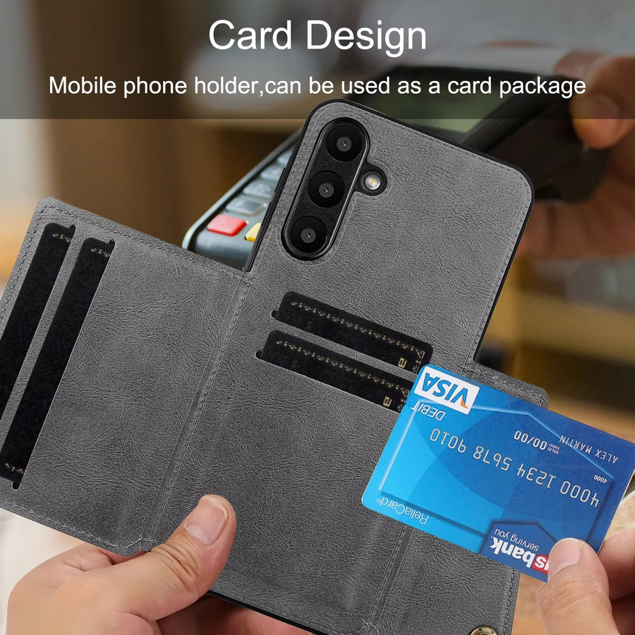 Samsung Business Wallet Ledertasche Kartenhalter Etui für Galaxy S26 Ultra S25 S24 Plus S23 S22 FE S21 Plus 5G in Schwarz oder Blau - Bild 6