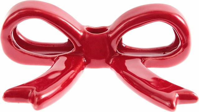 Rico Design Keramik Kerzenhalter Schleife Rot - Bild 1