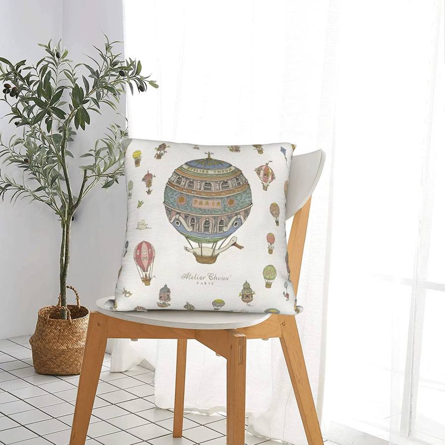 Dekorativer Kissenbezug von Artis mit Blumenmuster in Blau und Weiß, quadratisch, Polyester, B/B/B: 45 x 45 x 45 cm - Bild 1