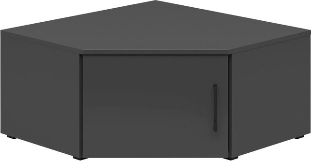 Mömax Aufsatzschrank Multistauraum in Grau Matt mit Schranktüren, B/T/H: 71,5 x 35,0 x 71,5 cm - Bild 1