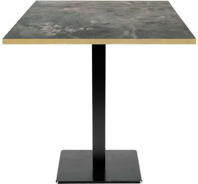 RestooTab Tisch Milan quadratisch, Farbe Steingrau und Schwarz, B/T/H: 70 x 70 x 75 cm - Bild 1
