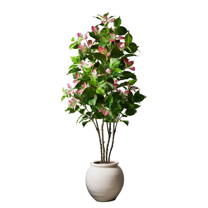 Künstlicher Ficus-Baum von Kmitang in Hellviolett, Höhe: 82 cm bis 144 cm, dekorative Banyan- und Nandina-Pflanze für dein Zuhause - Bild 3