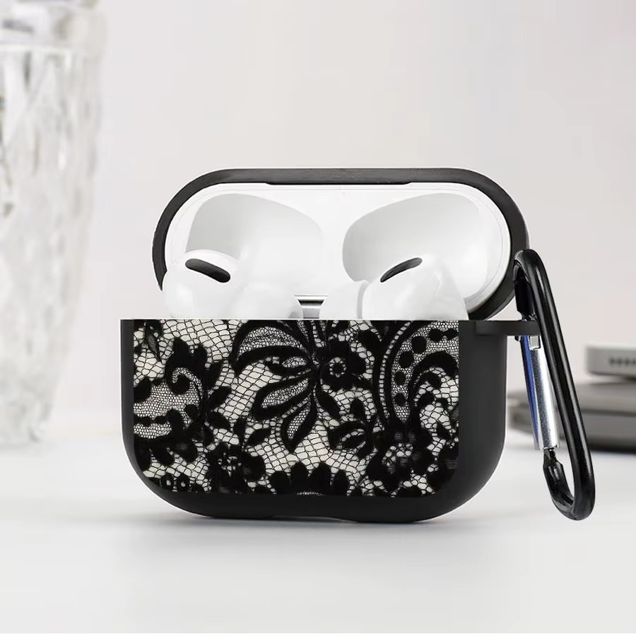 Schutzhülle mit Lace Flower Design für Apple AirPods Pro 1 2 3 und AirPods 4 - Bild 3