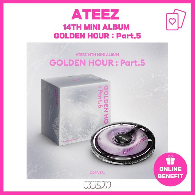 ATEEZ GOLDEN HOUR Teil.5 CDP VER Fotokarte Event Offiziell Korea No Benefit weiß - Bild 1