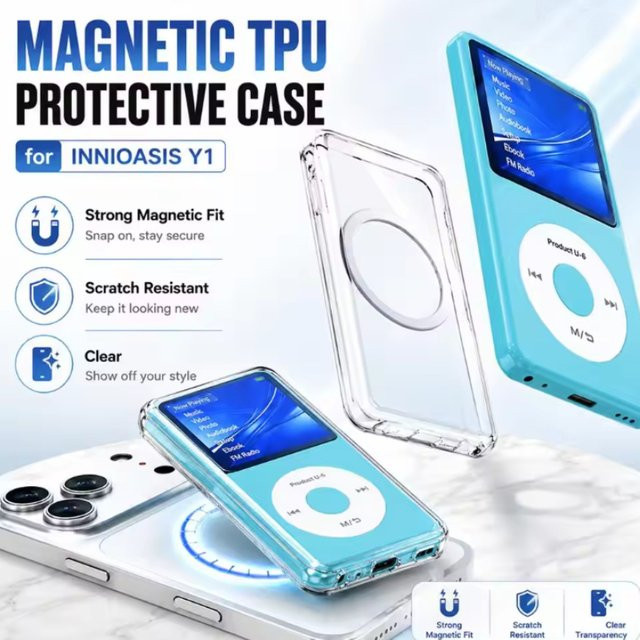 Magnetische TPU-Schutzhülle für INNIOASIS Y1 MP3-Player in Transparent - Bild 1