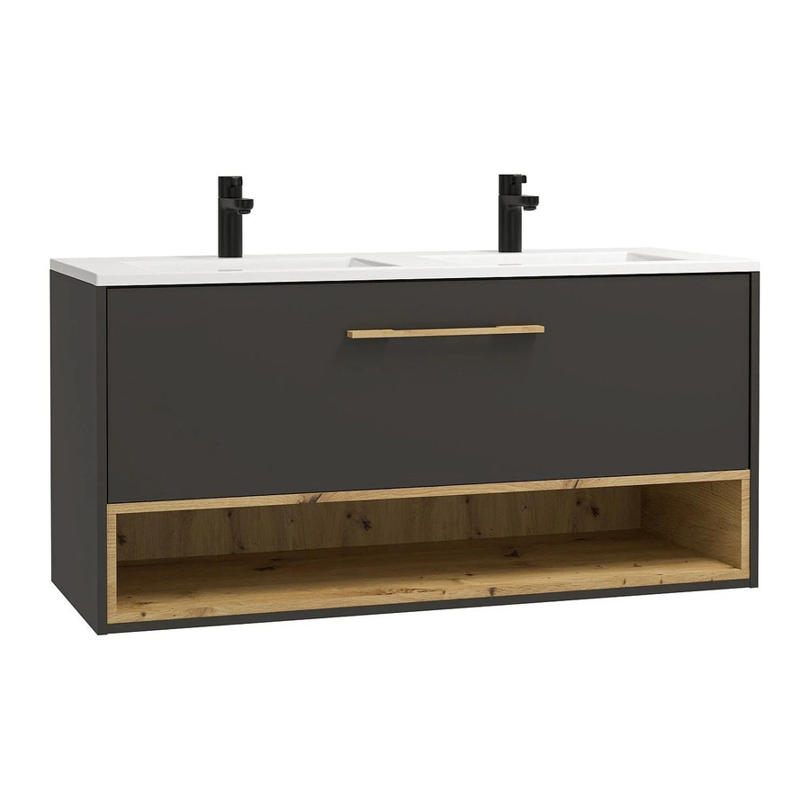 Doppelwaschtisch Yangra Vente-unique Anthrazitgrau Breite: 120 cm - Bild 2