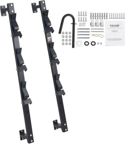 VEVOR Trimmer Rack Set für 3 Trimmer mit Zinklegierung-Passwortschloss, Wandmontage oder Trailer-Montage für Rasentrimmer und Unkrautstecher, 2er-Pack - Bild 1