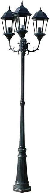 vidaXL Gartenlaterne 3-flammig aus Aluminium in Dunkelgrün und Schwarz, Höhe: 230 cm - Bild 1