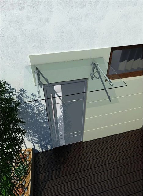 Glaszentrum Hagen Glasvordach VSG aus Klarglas, B/B: 180 x 90 cm - Bild 1