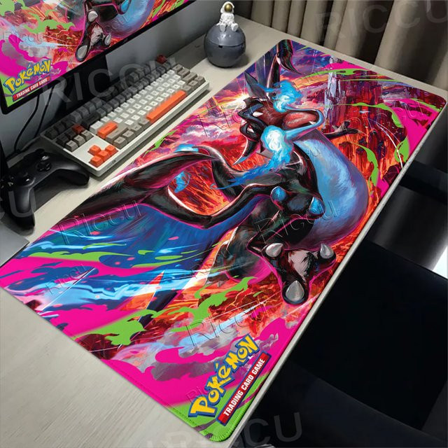 Potdemiel Anime Pokemon Charizard Mauspad Multicolour Erweiterte Schreibtischunterlage für Gaming und Büro - Bild 1