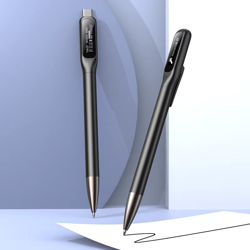 Famue Intelligenter Aufnahmestift mit Sprachaufzeichnung und USB-C Anschluss, Mini-Geheimrekorder in Schwarz mit 360 Grad Omnidirektionaler Aufnahme und direkter Dateiübertragung an Smartphones - Bild 3