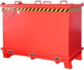 Bauer Südlohn Klappbodenbehälter SB 2000, lackiert, Feuerrot - Bild 1