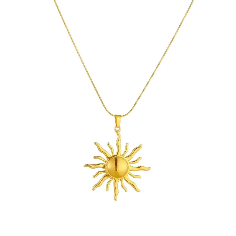 ZAKOL Halskette Sonne, Edelstahl, Gold, Damen - Bild 3