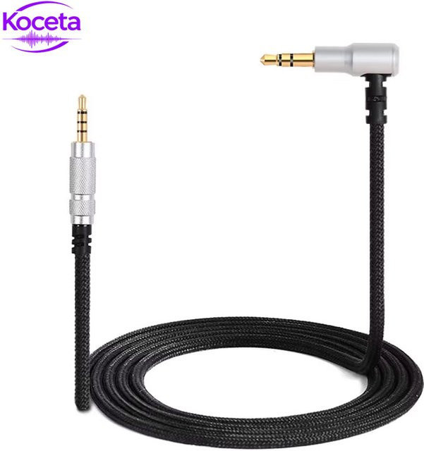 Koceta OFC Kupfer HiFi Upgrade Kopfhörerkabel Schwarz 3,5mm auf 2,5mm Ersatzkabel für AKG K545 Y45BT Y15 QC35 QC45 Y50 Y40 - Bild 1