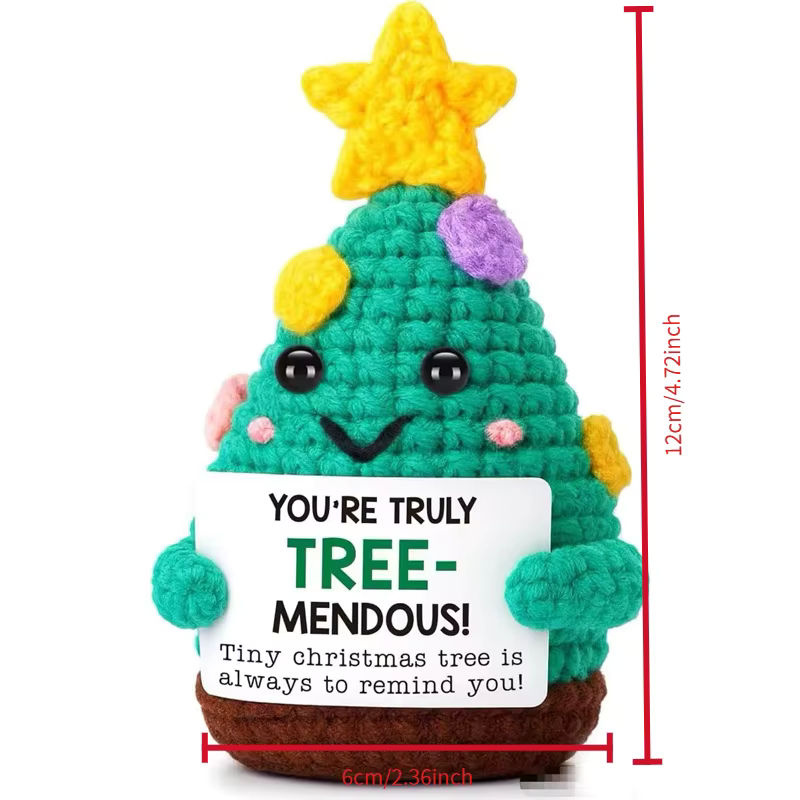 Handgefertigtes Hängeornament aus Textil in Grün als dekorative Weihnachtsfigur - Bild 4