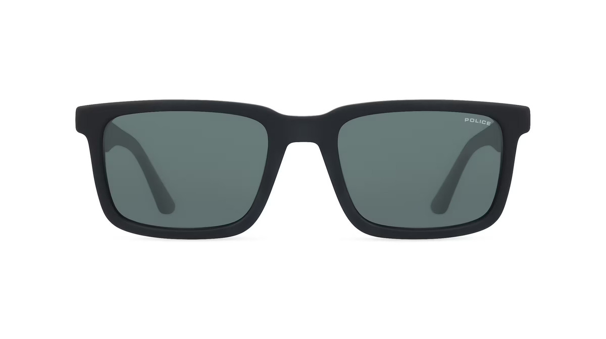 Police SPLP21E Sonnenbrille, Vollrand, Quadratisch, Kunststoff, Schwarz, Herren - Bild 1