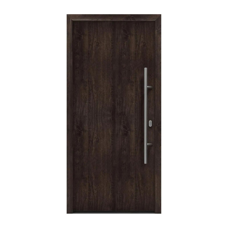 EcoStar Haustür Isopro IP 010 Eiche Dunkel B: 110 cm, H: 210 cm DIN Rechts - Bild 2