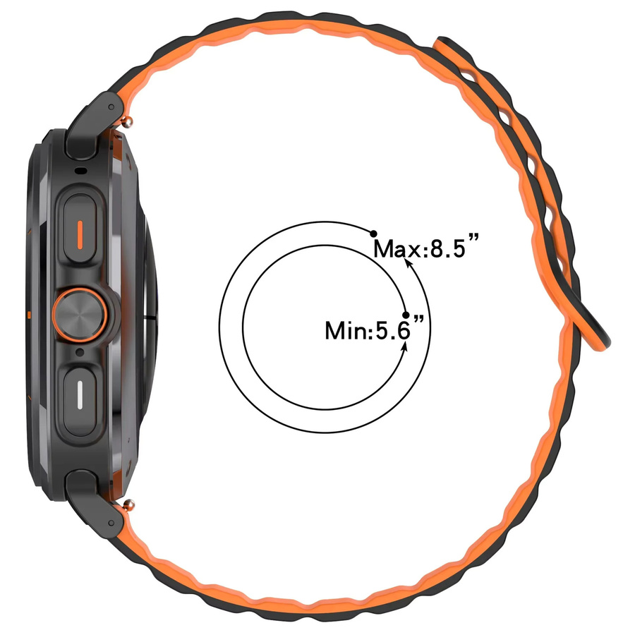 Uhrenarmband Silikon, Weiß, Samsung Galaxy Watch 8, Unisex - Bild 5