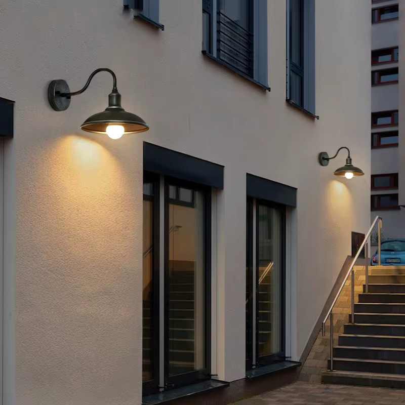 DARHYN Retro LED Wandleuchte für Außen und Innen, wasserdicht, Schwarz und Bronze - Bild 4