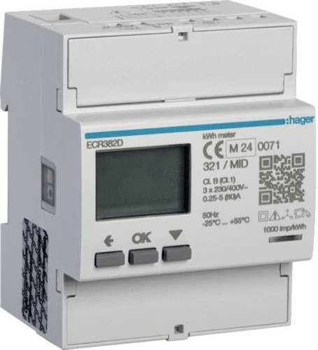 Hager ECR382D Digitaler Energiezähler in Weiß - Bild 1