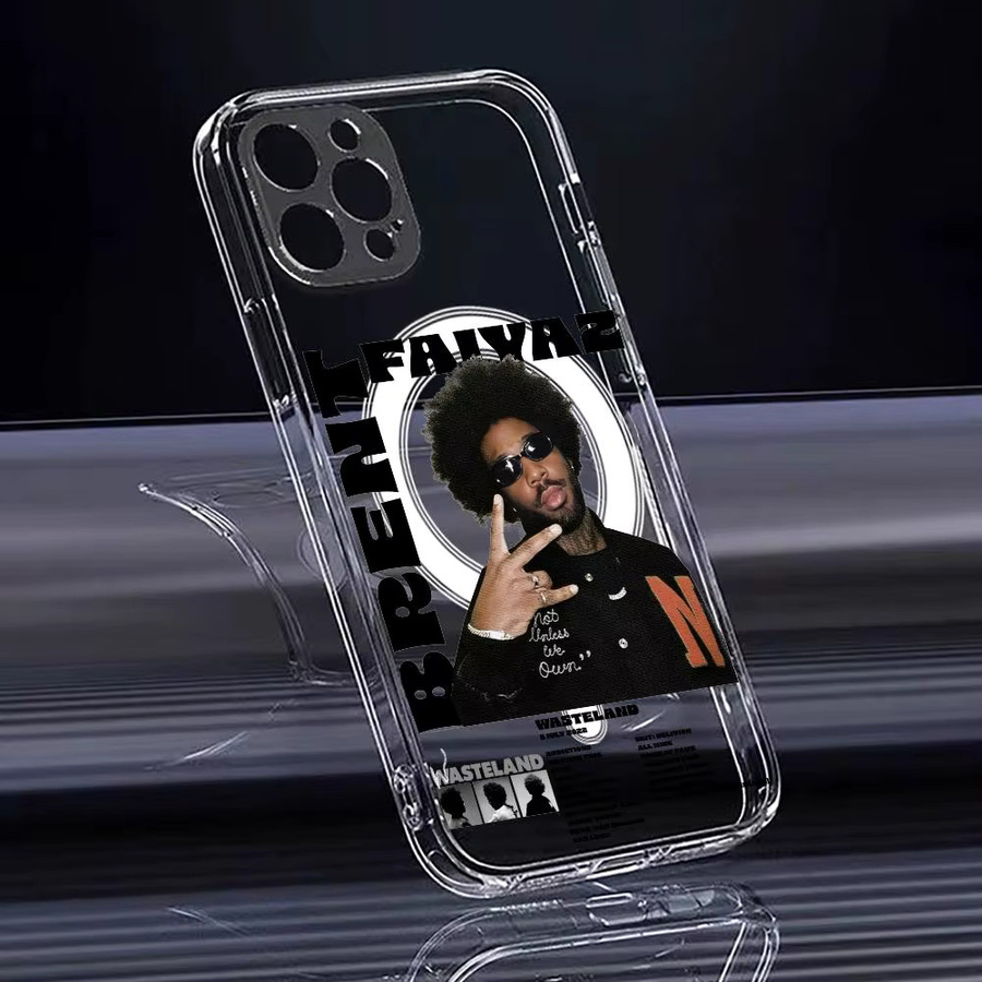 B-Brent Faiyaz Rapper Handyhülle für Apple iPhone 17 16 15 14 13 12 Pro Max Plus Transparent Magnetisch mit kabellosem Laden - Bild 4