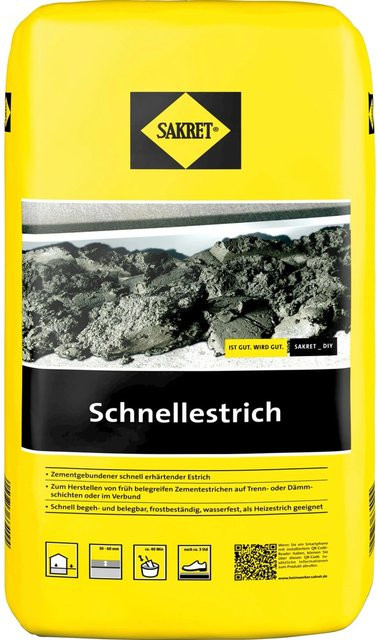 Sakret Schnellestrich im gelben Sack, 10 kg - Bild 1