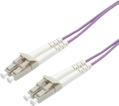 Roline LWL Anschlusskabel OM4 Multimode 50/125 µm Violett 5 m mit LC-Stecker auf LC-Stecker - Bild 1