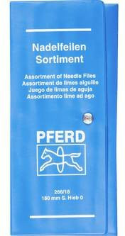 PFERD Präzisions-Nadelfeilen-Set 12-teilig in blauer Rolltasche, Länge: 180 mm, Schweizer Hieb 0, grob - Bild 1