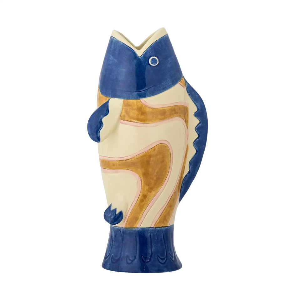 Bloomingville Keramikvase Irving in Blau, Höhe: 22 cm - Bild 1
